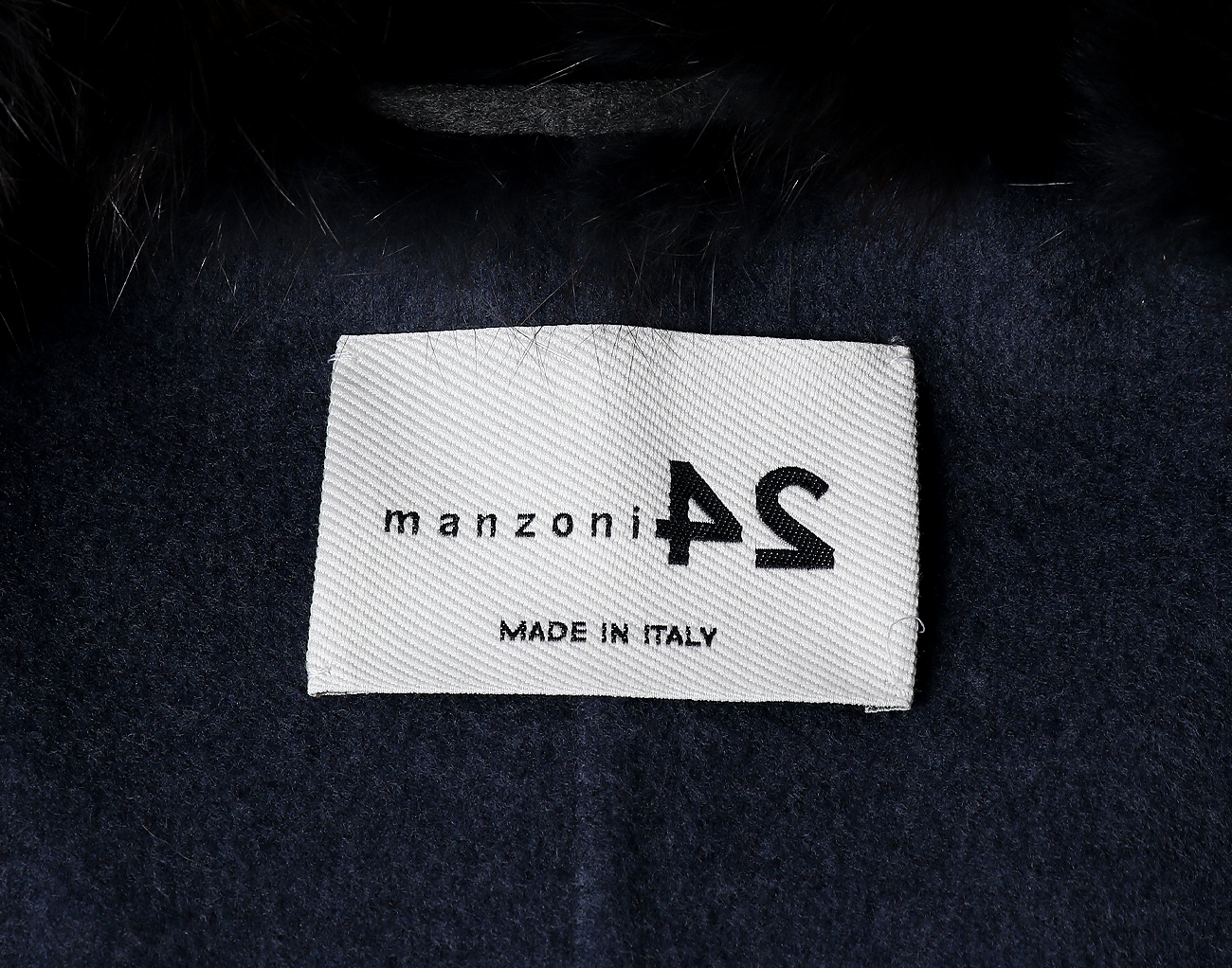 만조니 24 세이블 트리밍 코트 그레이 34