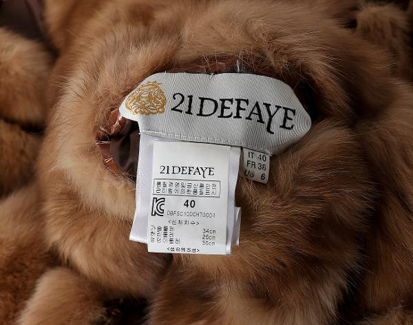 21 드페이 세이블 코트 골드 베이지 40