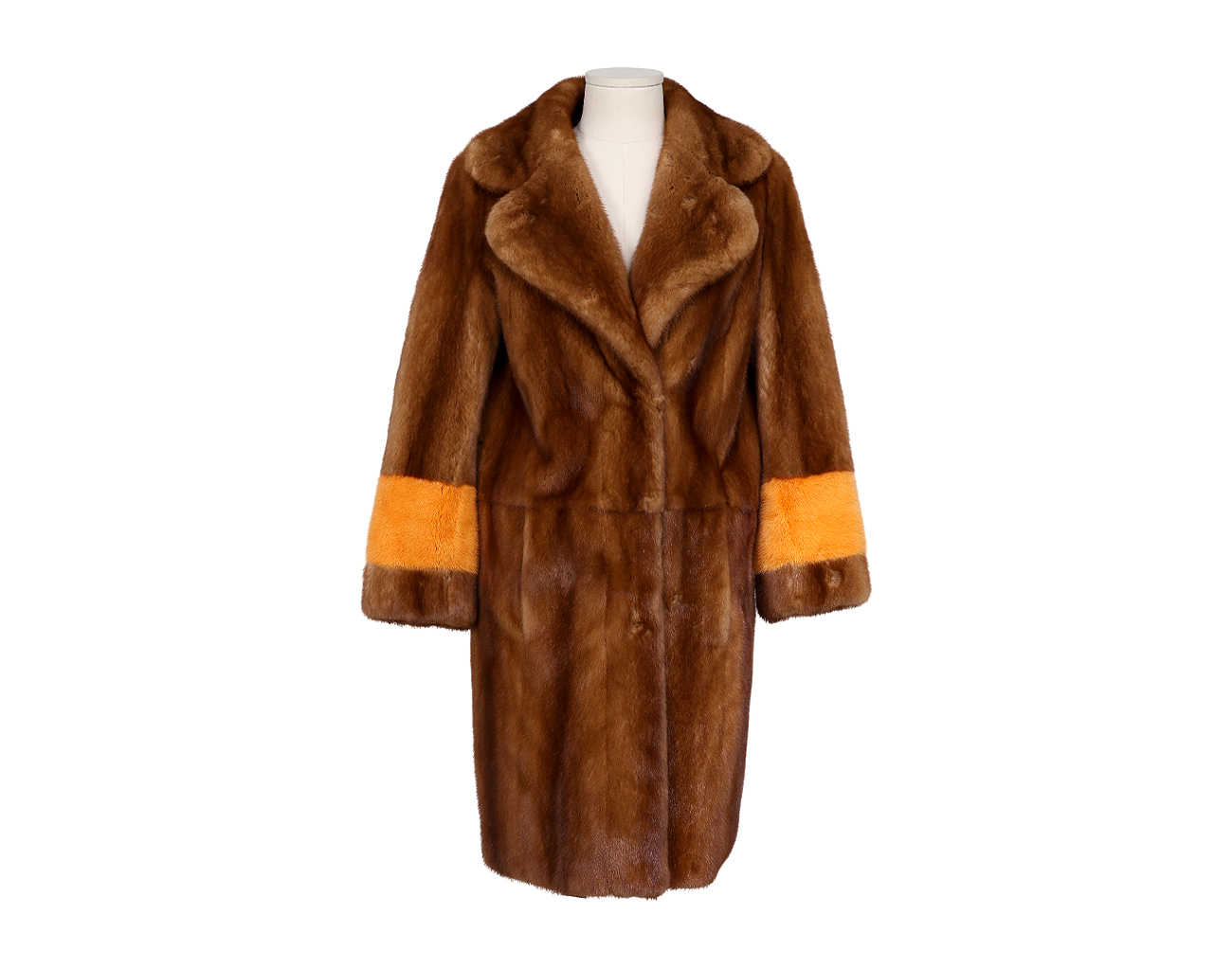 시모네타 라비짜 밍크 코트 브라운 38