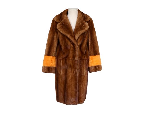 시모네타 라비짜 밍크 코트 브라운 38