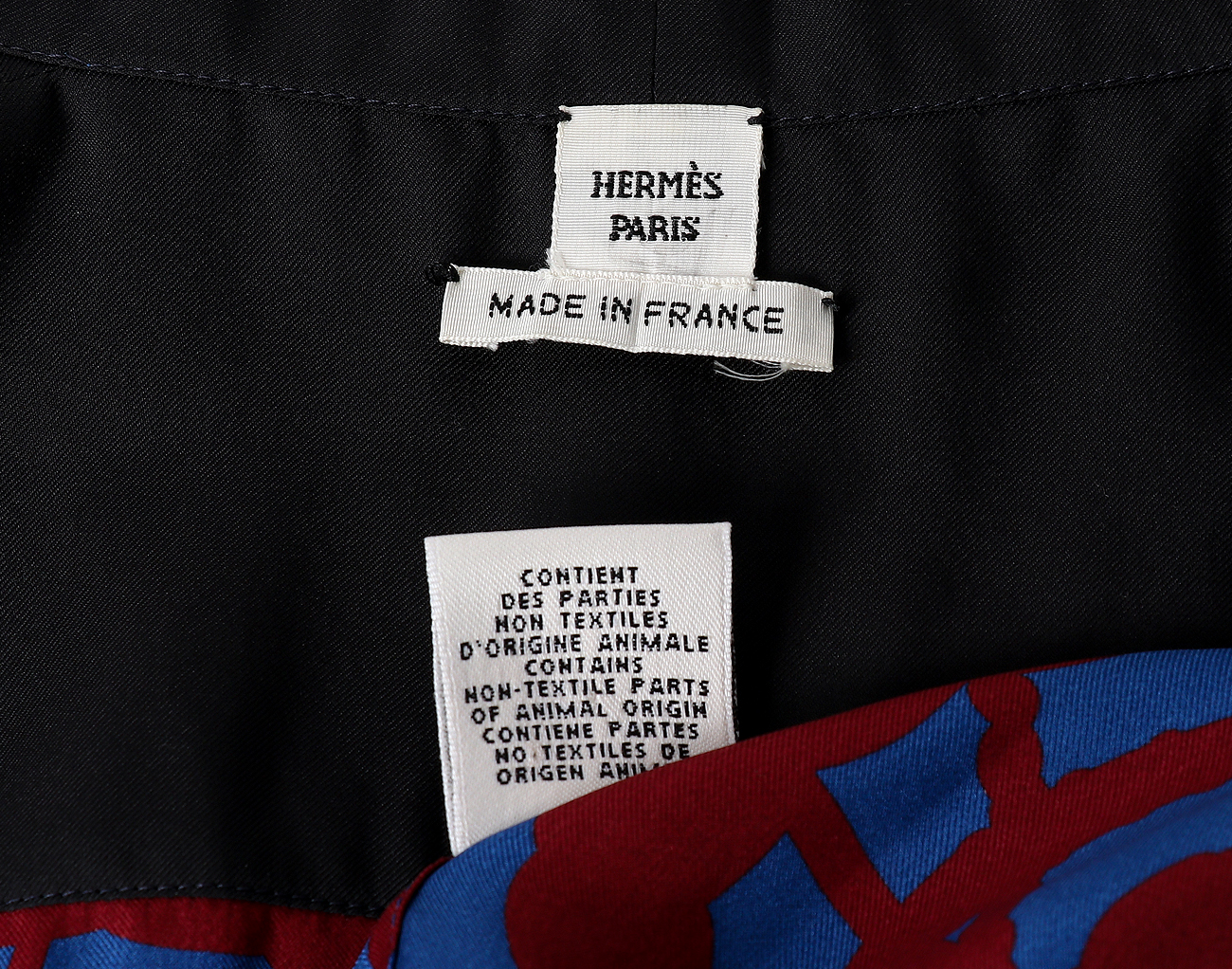 에르메스 리본 블라우스 블루 루즈 38