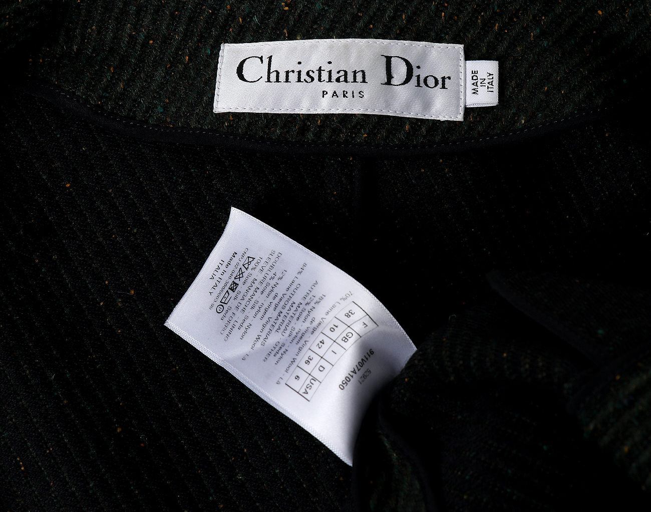 디올 블레이저 재킷 카키 38