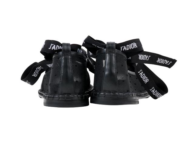 디올 나이슬리 D 에스파드릴 플랫 슈즈 블랙 36