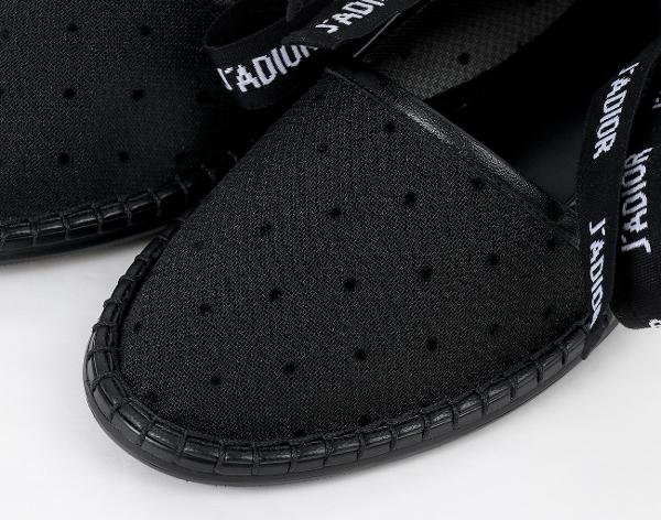 디올 나이슬리 D 에스파드릴 플랫 슈즈 블랙 36