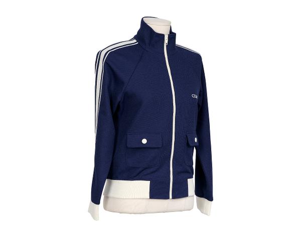 셀린느 크롭 트랙수트 재킷 네이비 오프 화이트 S