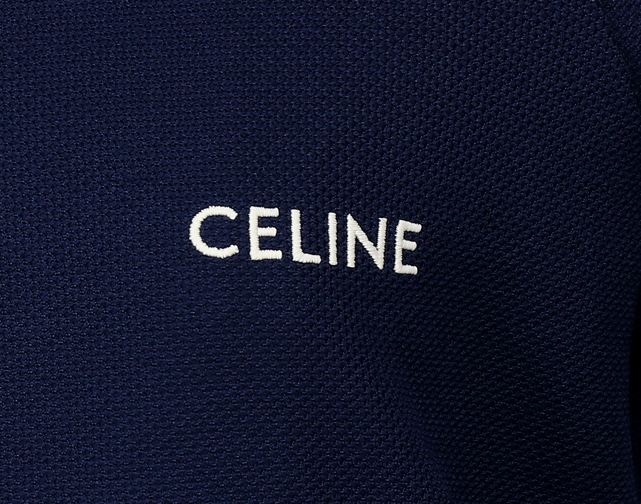 셀린느 크롭 트랙수트 재킷 네이비 오프 화이트 S