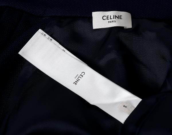 셀린느 크롭 트랙수트 재킷 네이비 오프 화이트 S