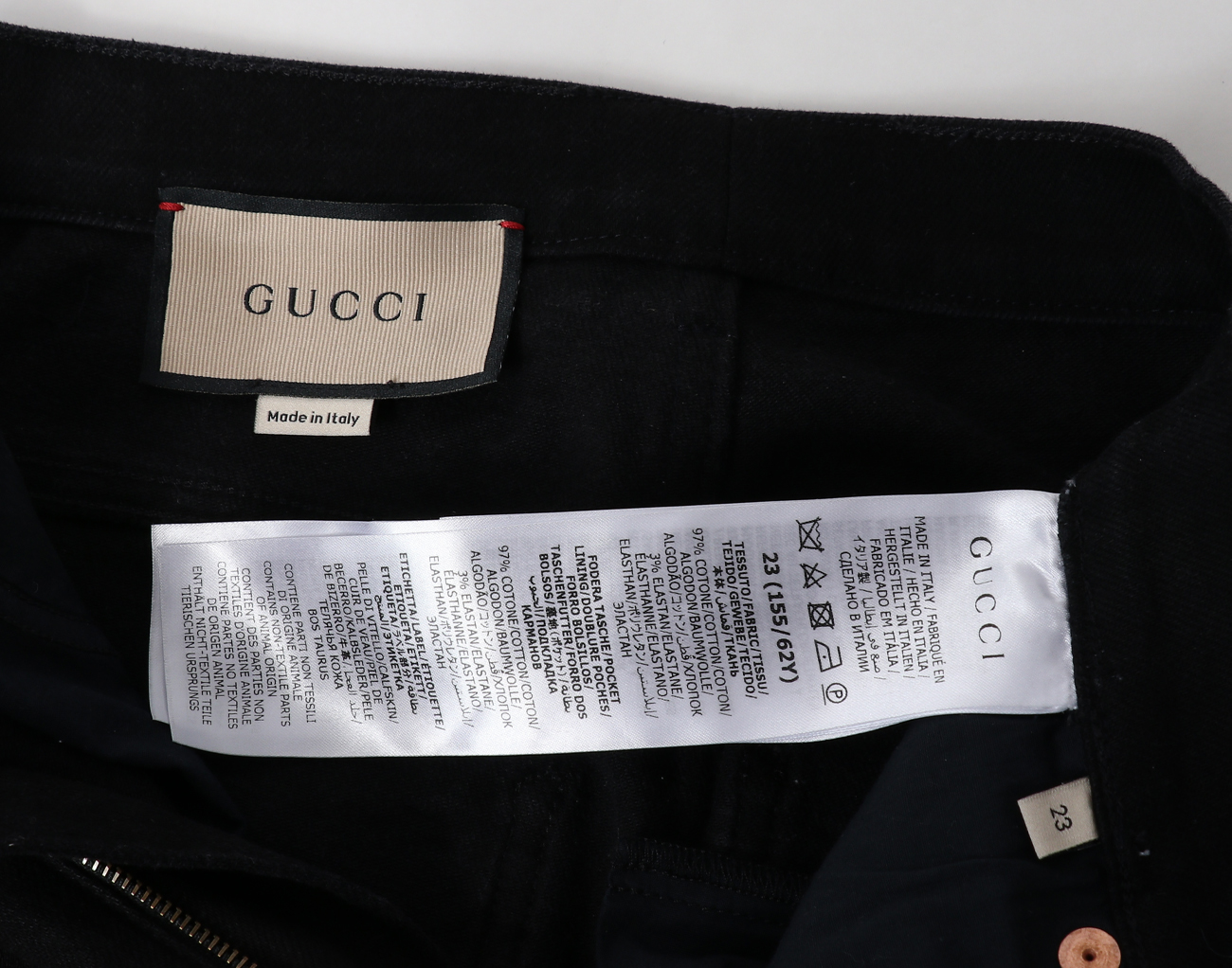 구찌 홀스빗 데님 팬츠 블랙 23