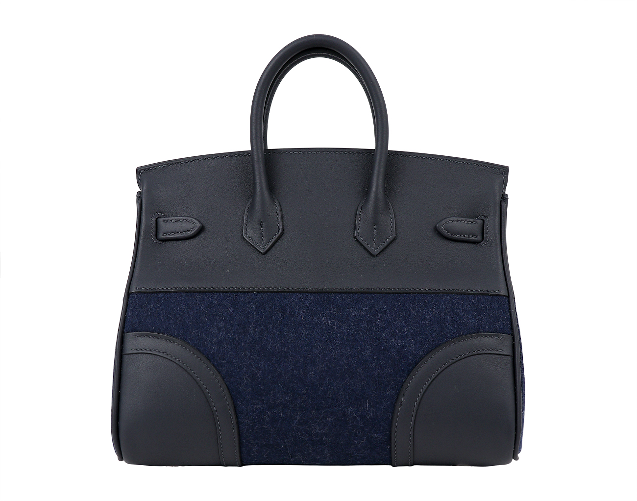 에르메스 벌킨 25 고 팀 카반 블루 프랑스 블루뉘 뉴 화이트 은장 W