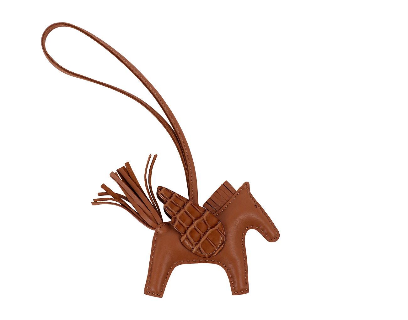 에르메스 페가수스 로데오 PM 터치 매트 엘리게이터 골드