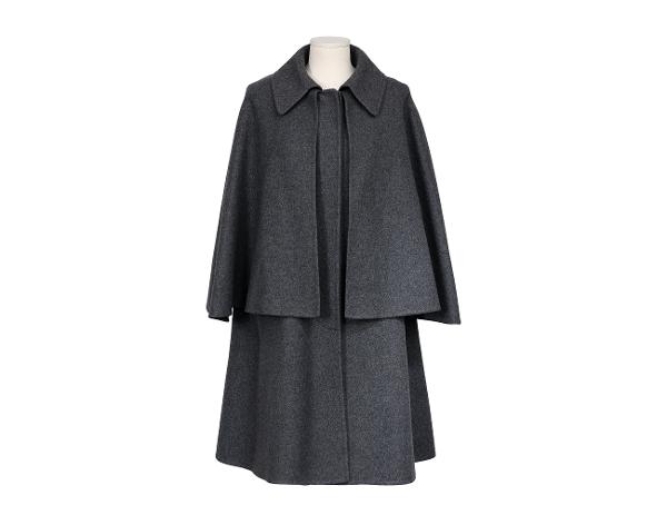 에르메스 캐시미어 케이프 코트 그리스 36