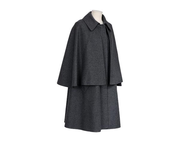 에르메스 캐시미어 케이프 코트 그리스 36