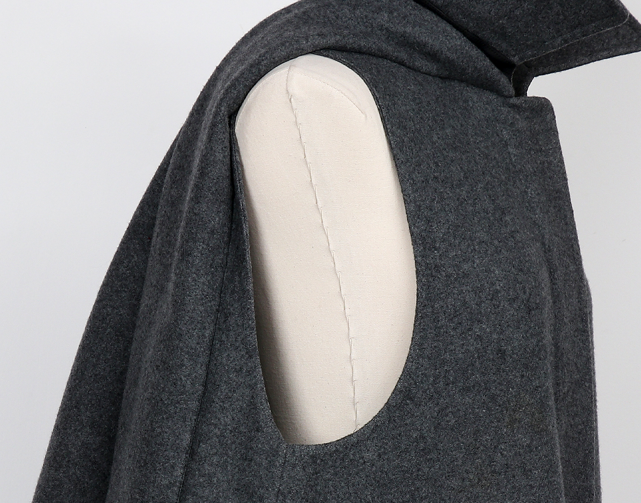 에르메스 캐시미어 케이프 코트 그리스 36