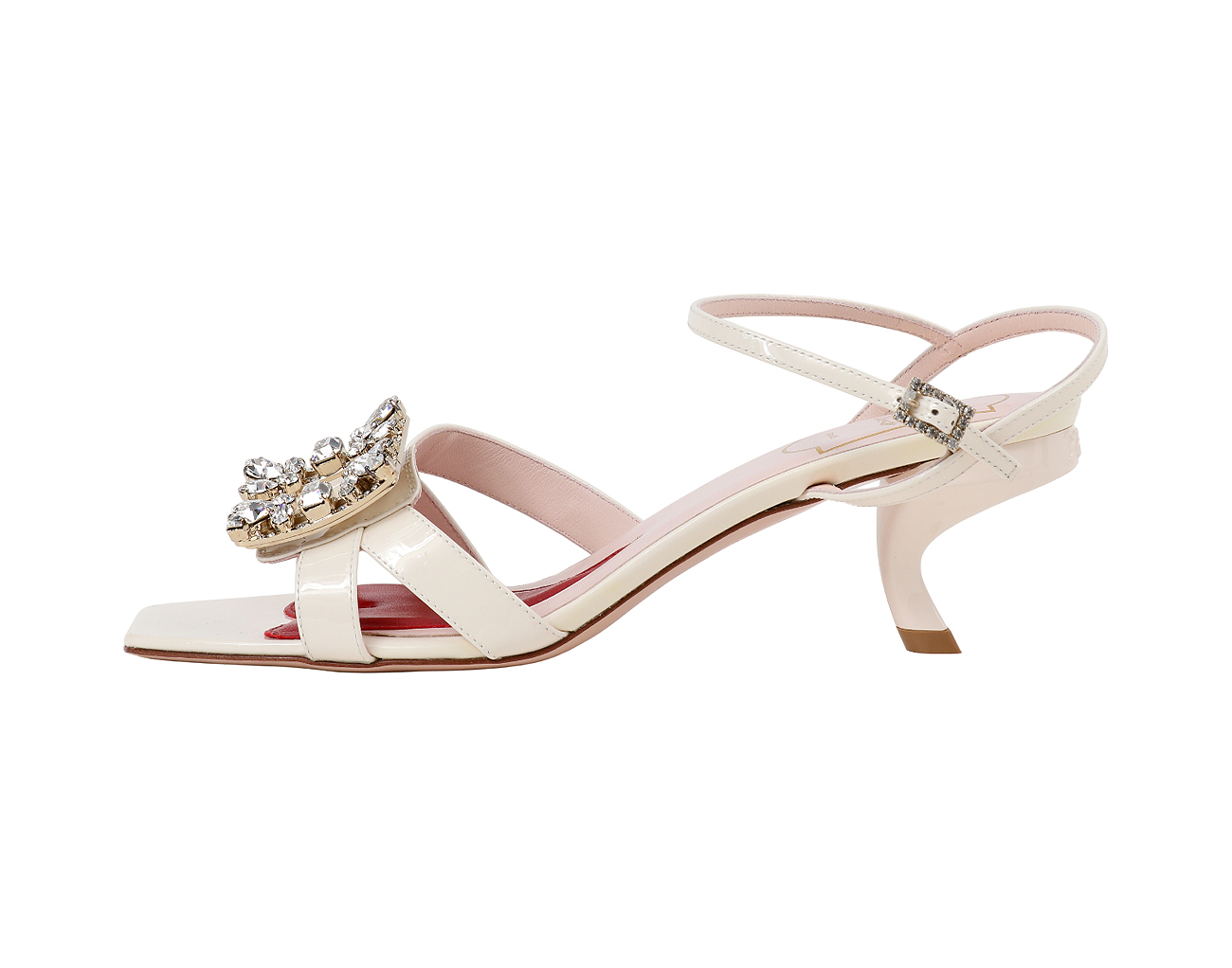 로저비비에 버귤 미니 브로치 비비에 버클 샌들 오프 화이트 37 1/2