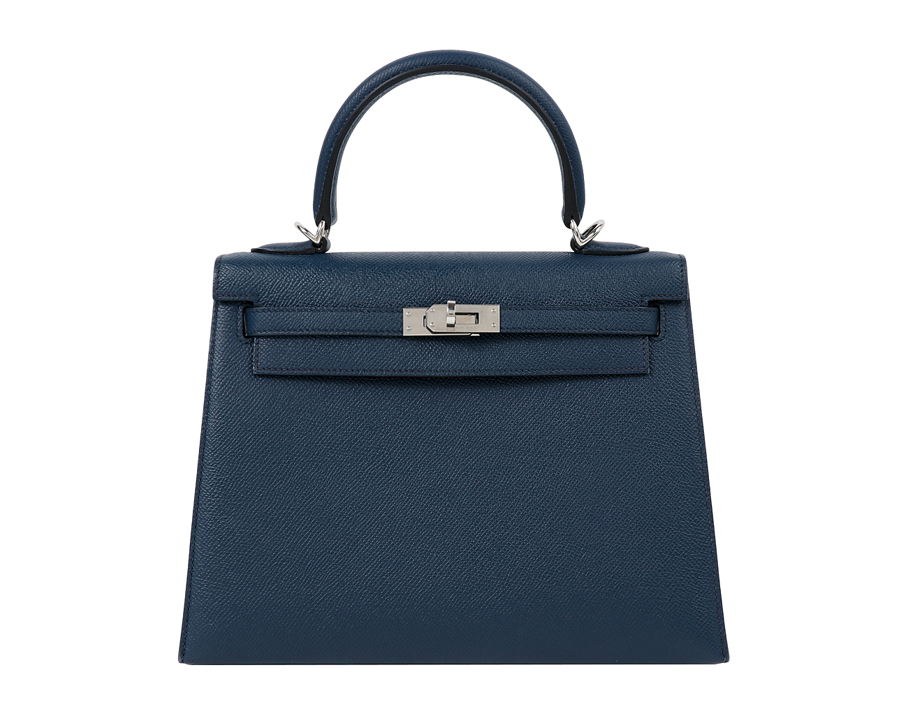 에르메스 셀리에 켈리 25 블루 드 프뤼스 은장 B