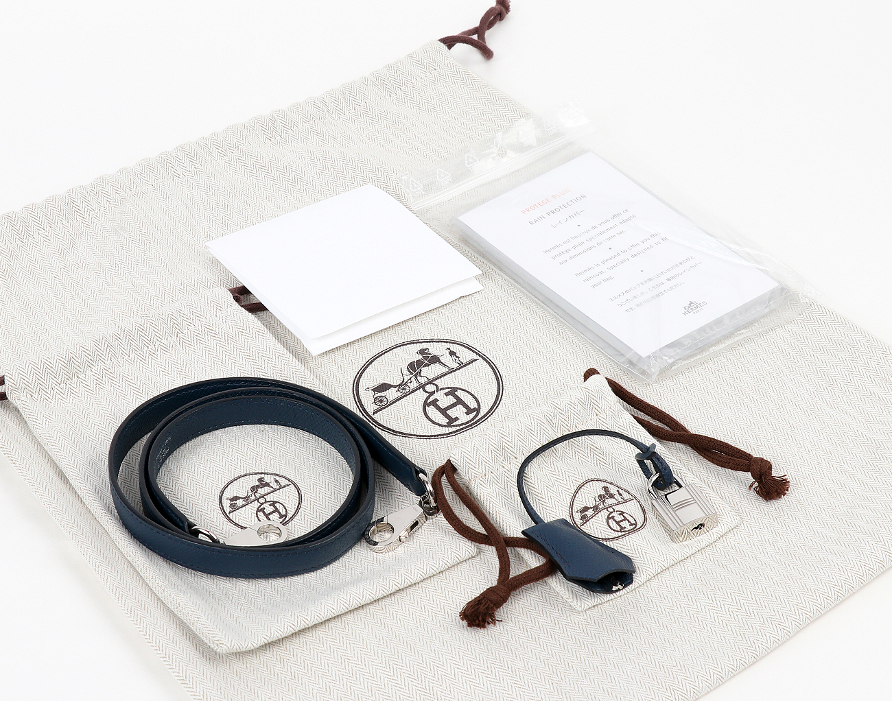 에르메스 셀리에 켈리 25 블루 드 프뤼스 은장 B