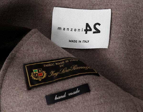 만조니 24 밍크 베스트 코트 브라운