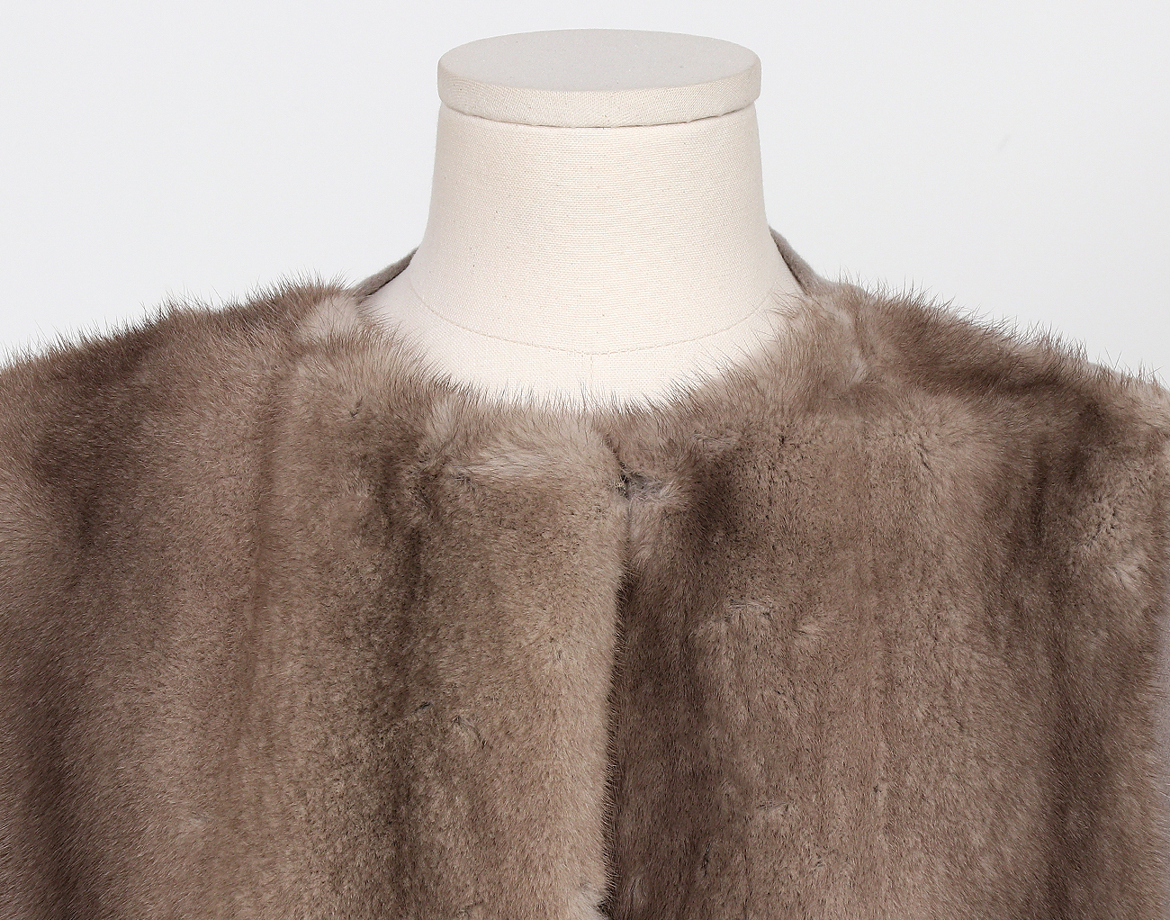 아뇨나 캐시미어 밍크 코트 베이지 40