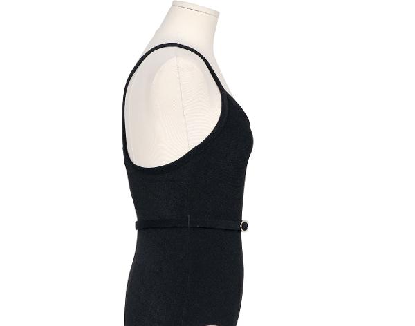 샤넬 믹스드파이버 스윔수트 블랙 38