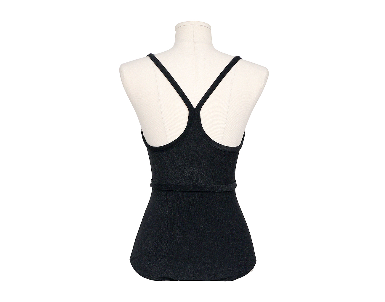 샤넬 믹스드파이버 스윔수트 블랙 38