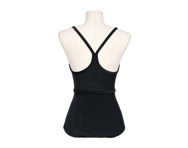 샤넬 믹스드파이버 스윔수트 블랙 38