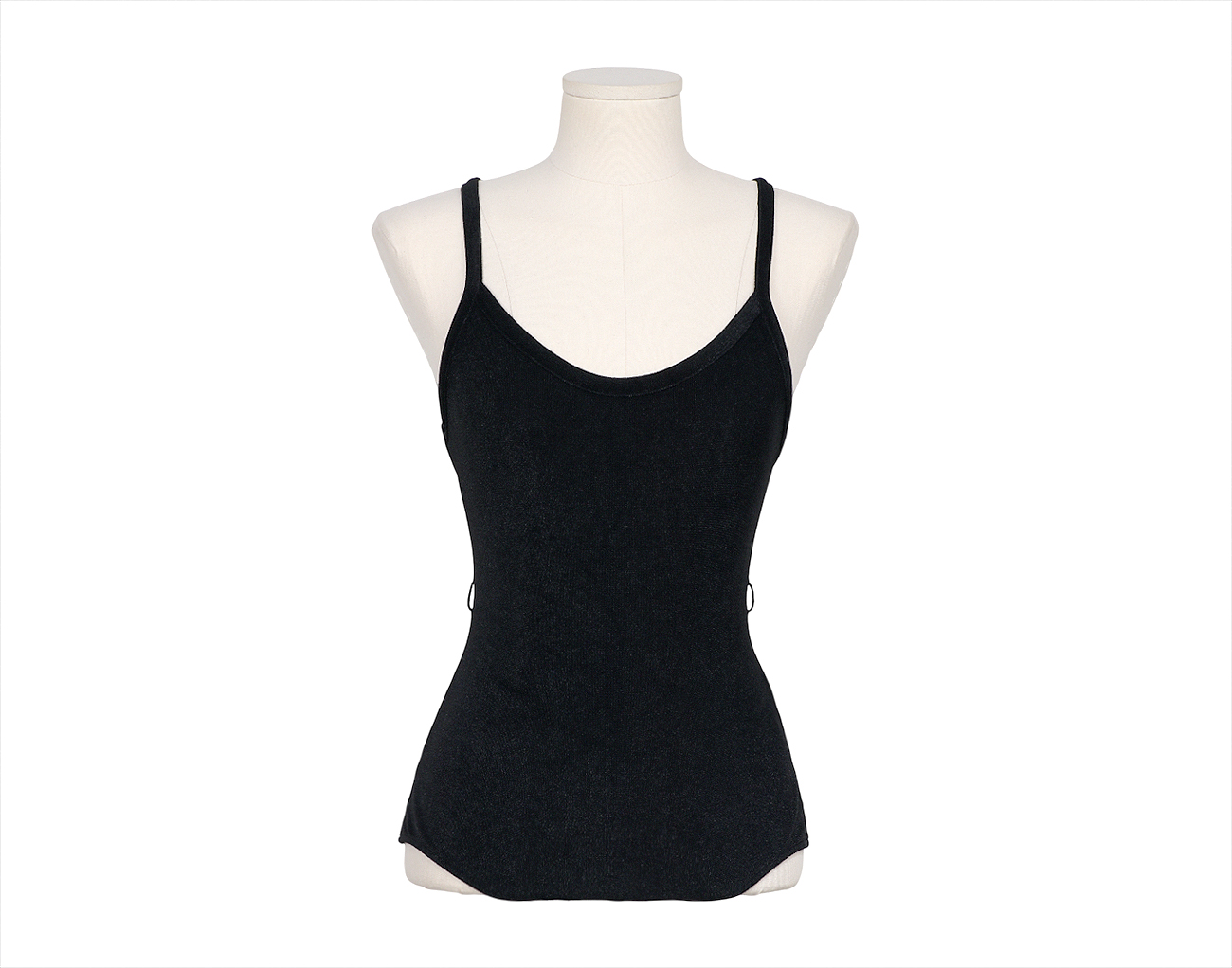 샤넬 믹스드파이버 스윔수트 블랙 38