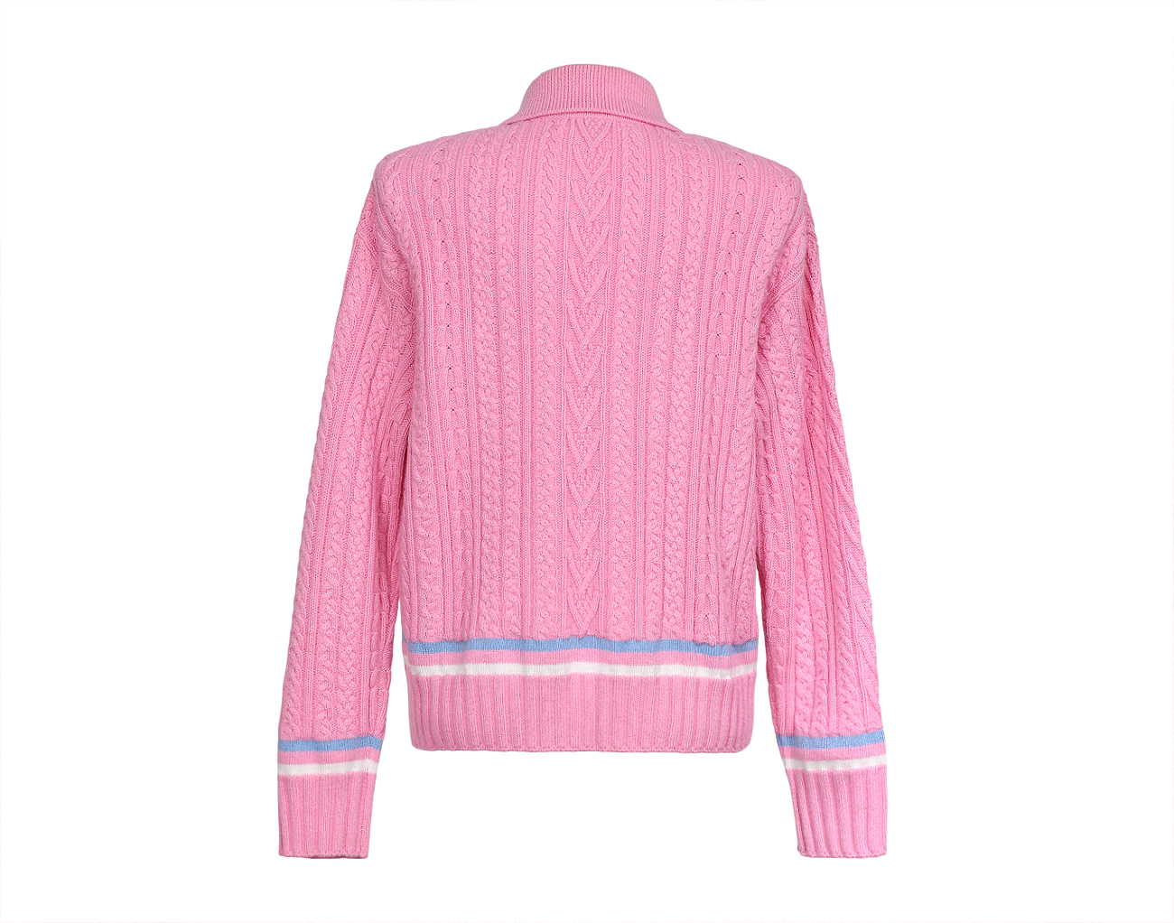 샤넬 캐시미어 더블 포켓 재킷 핑크 에크루 블루 36