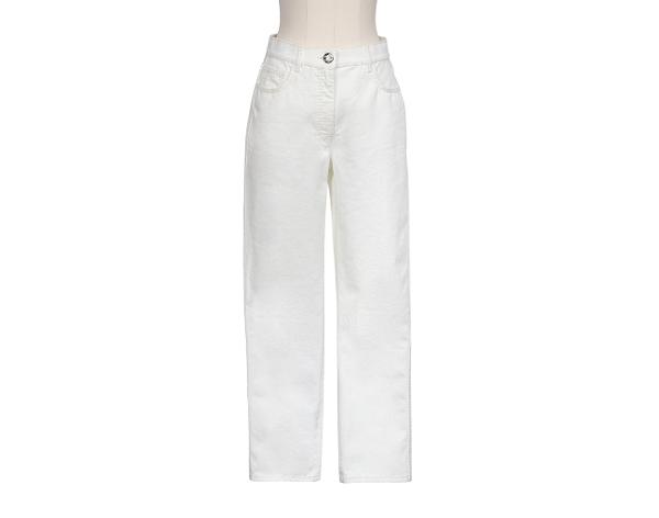 샤넬 로고 백포켓 데님 팬츠 화이트 34