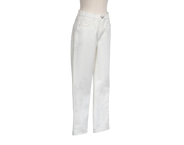 샤넬 로고 백포켓 데님 팬츠 화이트 34