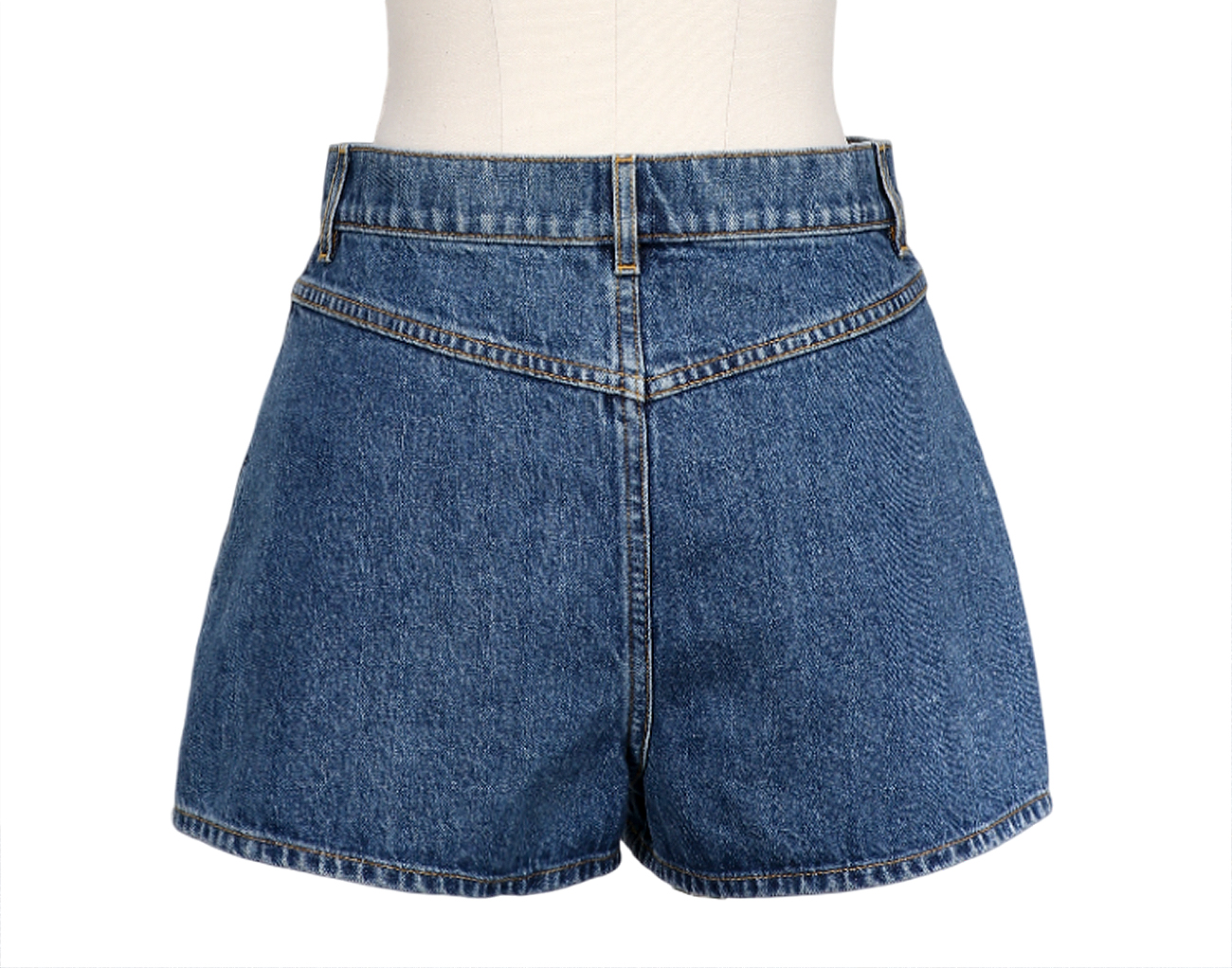샤넬 젬버튼 투포켓 데님 쇼츠 블루 36