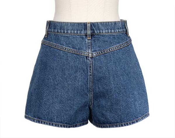 샤넬 젬버튼 투포켓 데님 쇼츠 블루 36