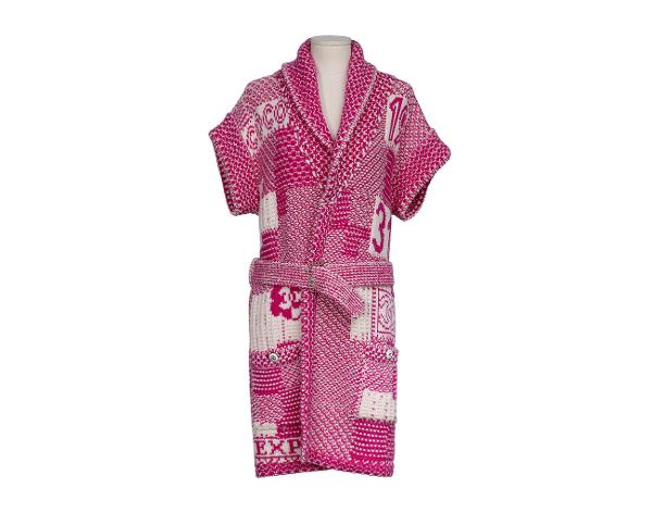 샤넬 코코 익스프레스 베스트 가디건 푸시아 핑크 화이트 36