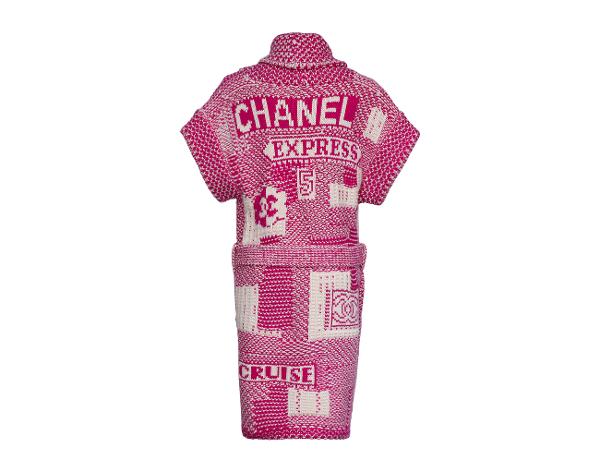 샤넬 코코 익스프레스 베스트 가디건 푸시아 핑크 화이트 36
