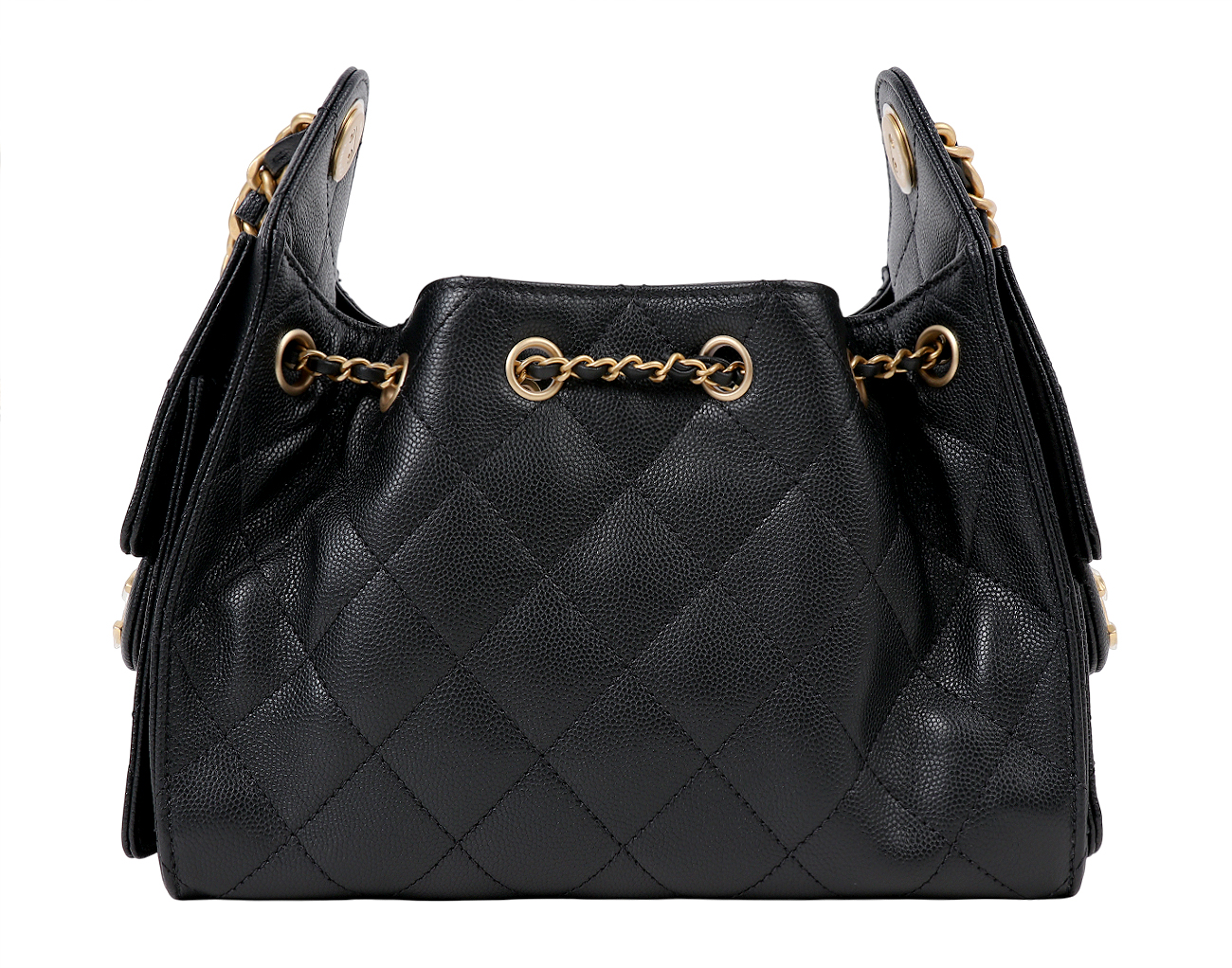 샤넬 25백 미니 블랙 금장 캐비어