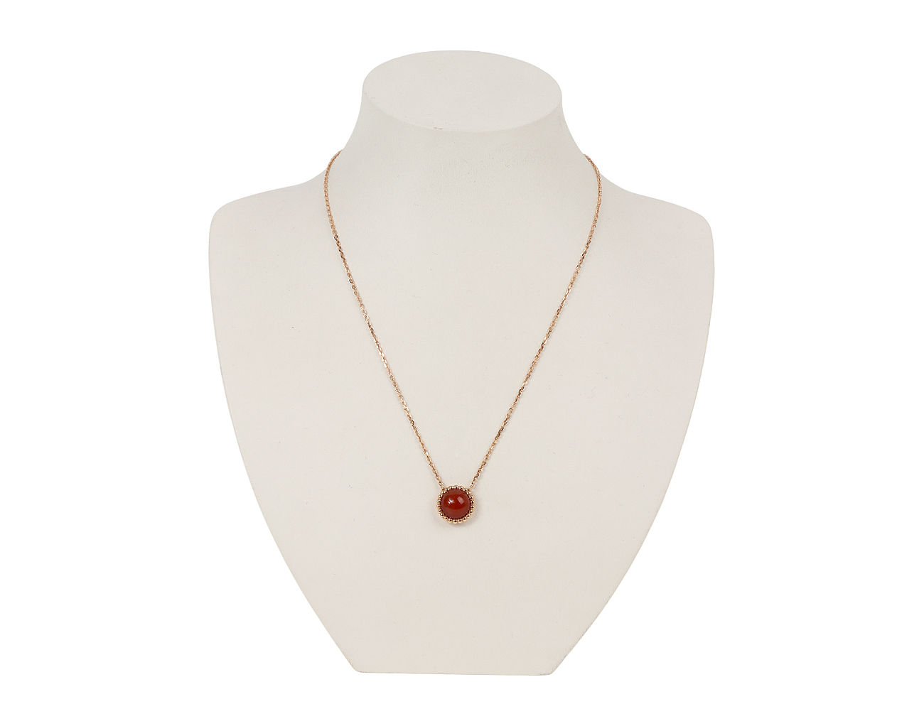 반클리프아펠 뻬를리 컬러 펜던트 로즈골드 커넬리언
