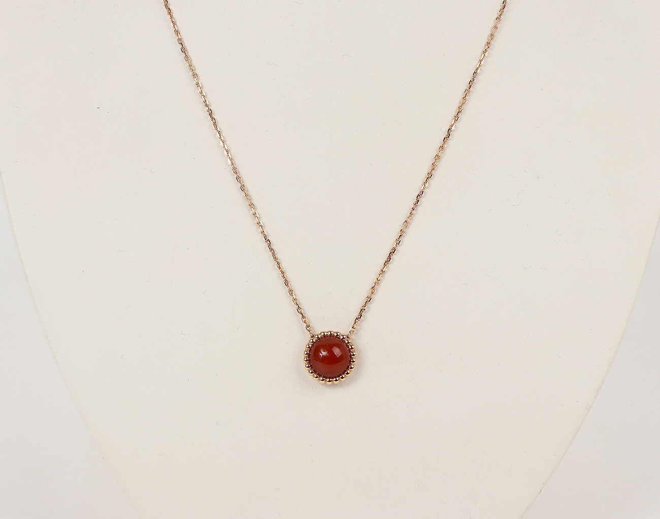 반클리프아펠 뻬를리 컬러 펜던트 로즈골드 커넬리언