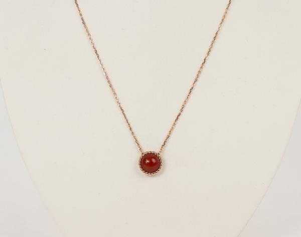 반클리프아펠 뻬를리 컬러 펜던트 로즈골드 커넬리언