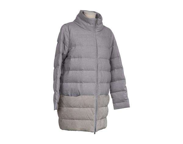 파비아나 필리피 투웨이 패딩 코트 그레이 베이지 42