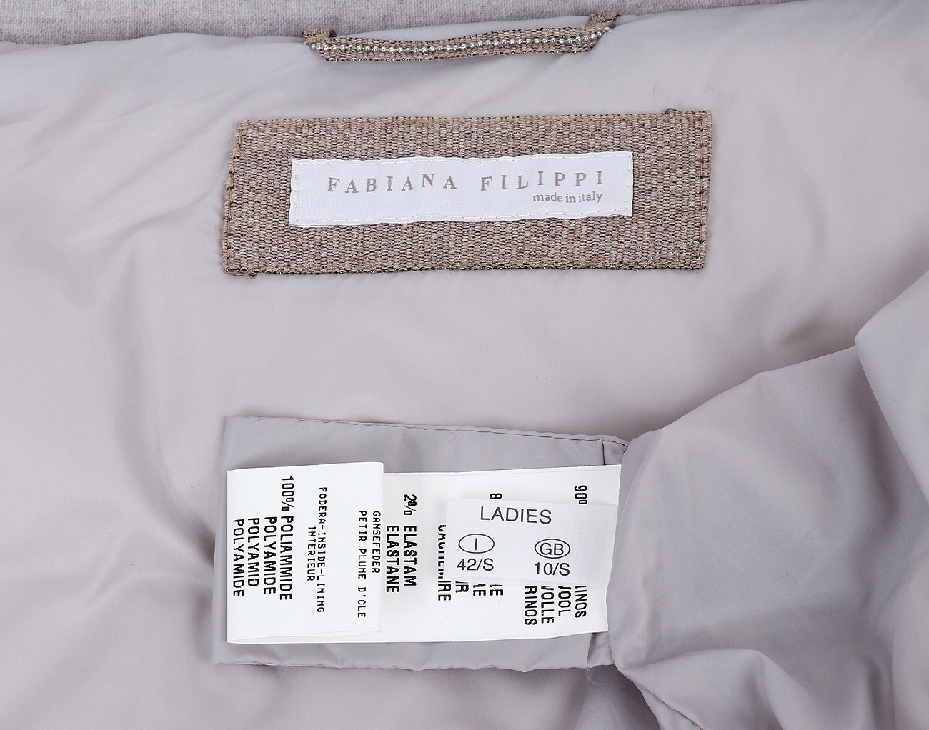 파비아나 필리피 투웨이 패딩 코트 그레이 베이지 42