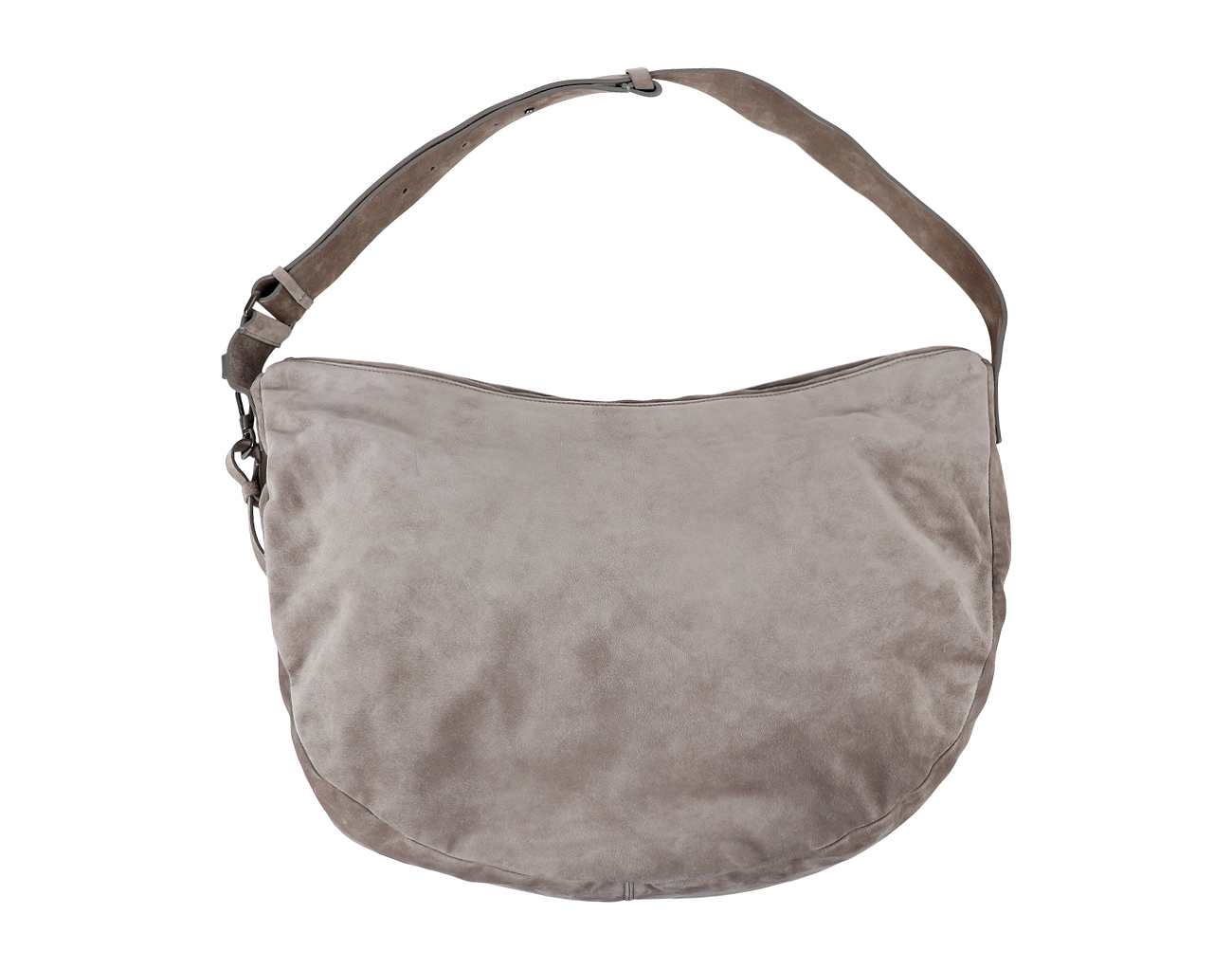 에르메네질도 제냐 스웨이드 숄더백 베이지