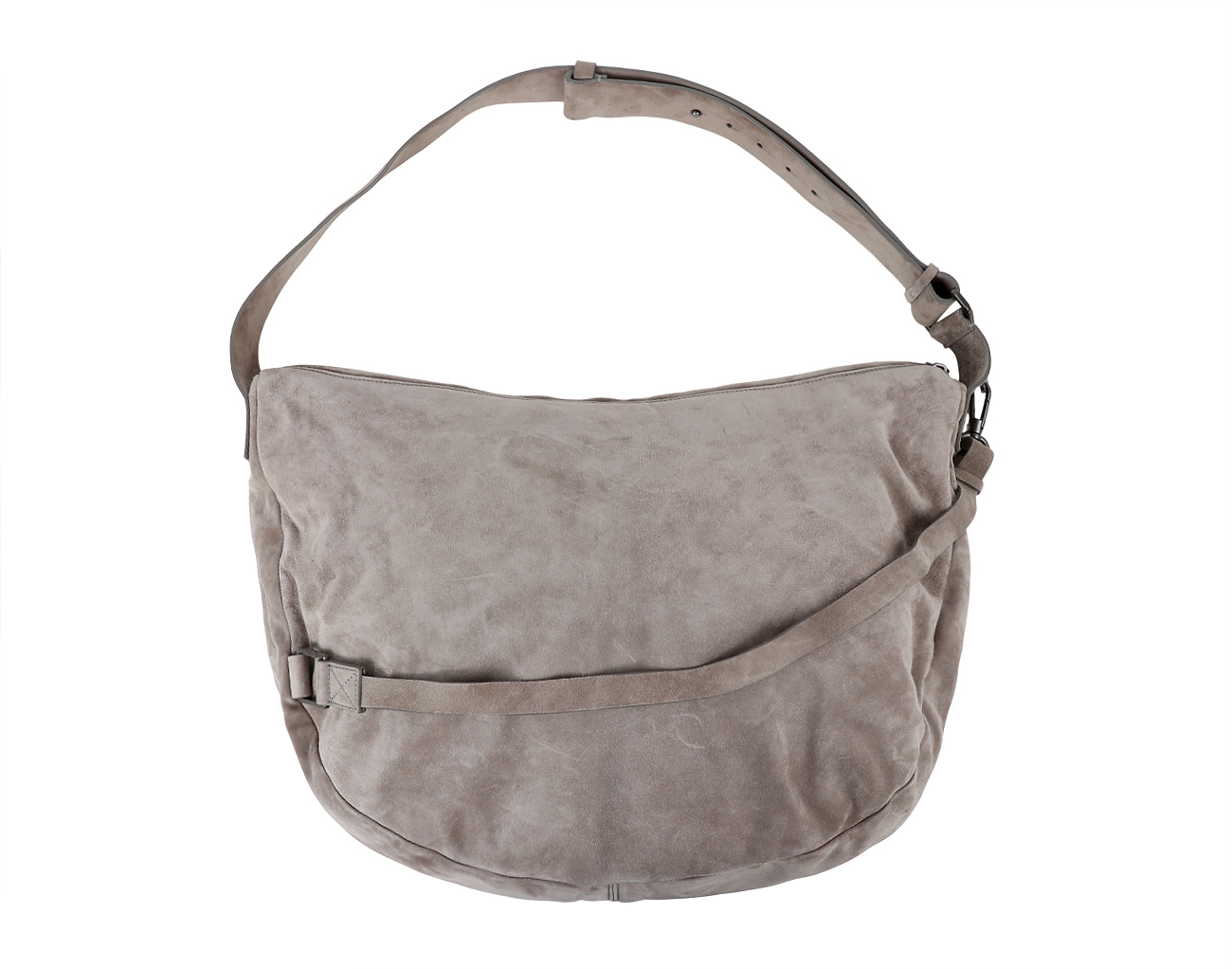 에르메네질도 제냐 스웨이드 숄더백 베이지