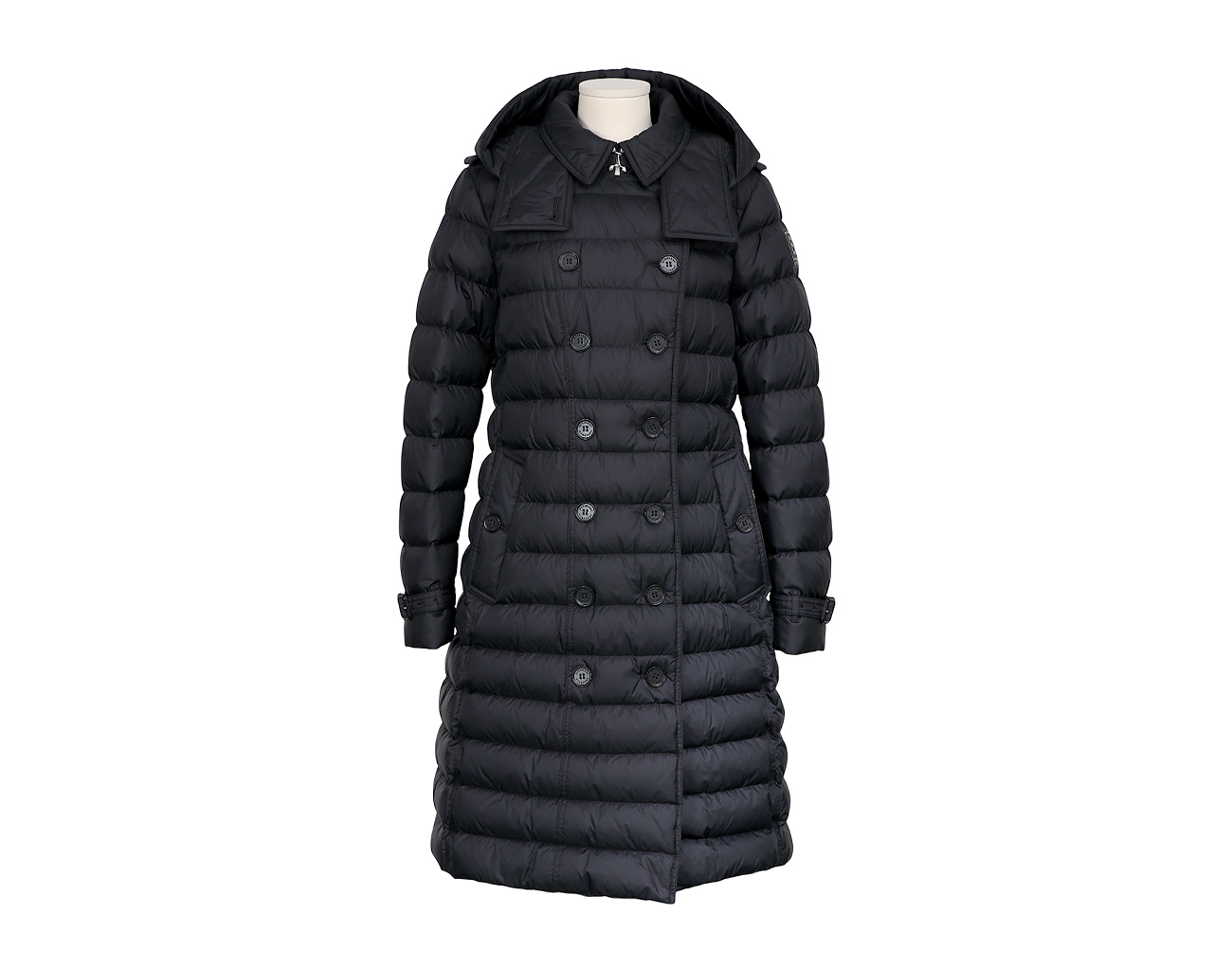 버버리 달머튼 롱 다운 재킷 블랙 L