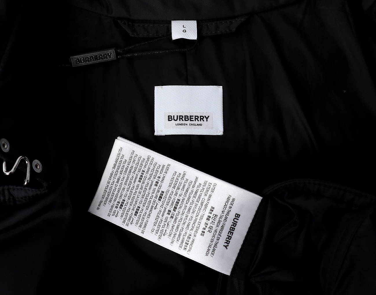 버버리 달머튼 롱 다운 재킷 블랙 L