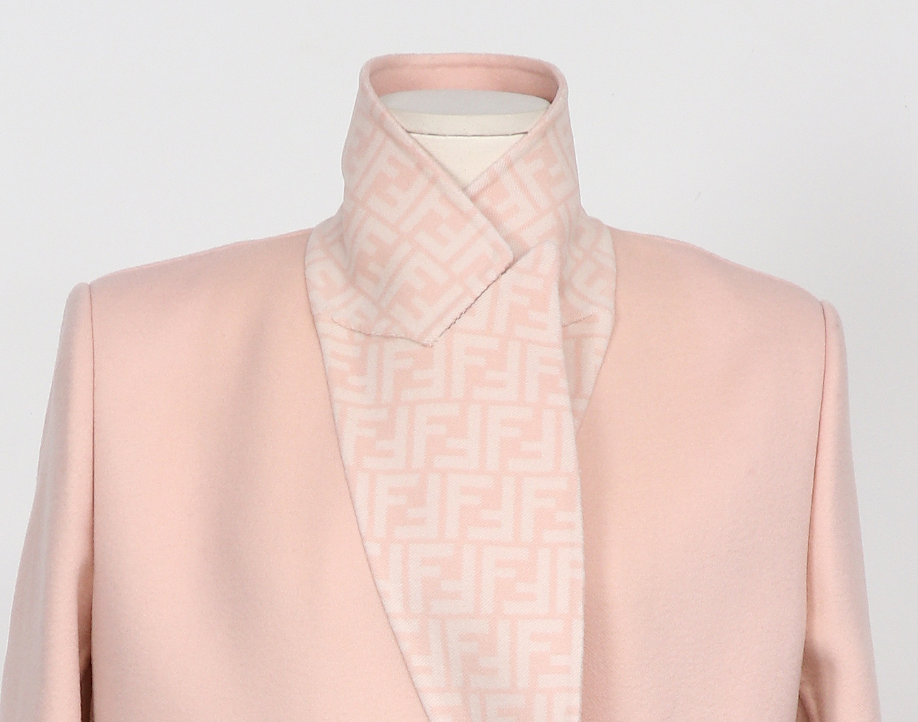 펜디 FF 더블 울 코트 핑크 42