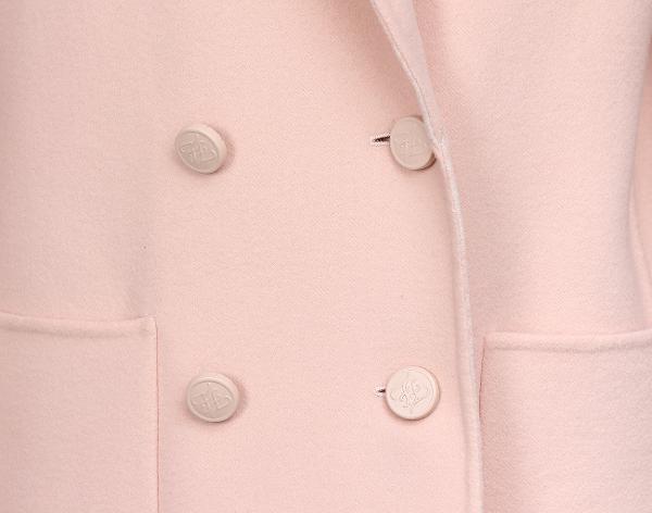 펜디 FF 더블 울 코트 핑크 42