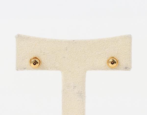 디올 CD 네이비 스터드 이어링 골드