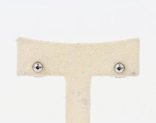 디올 CD 네이비 스터드 이어링 실버