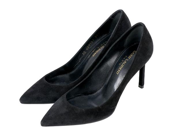 생로랑 스웨이드 클래식 펌프스 블랙 35 1/2