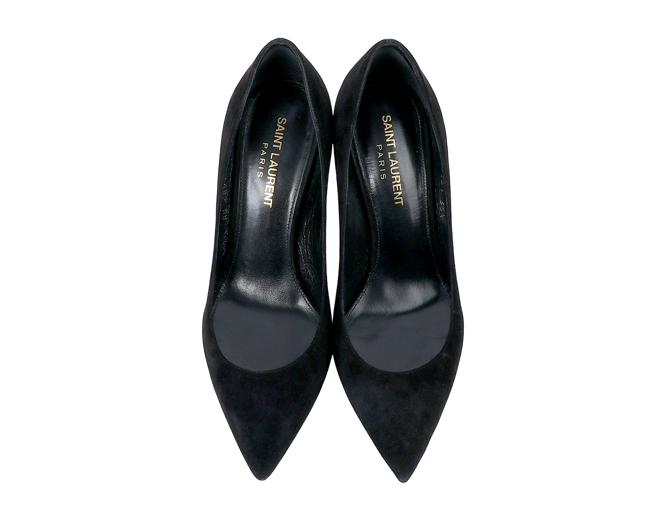 생로랑 스웨이드 클래식 펌프스 블랙 35 1/2