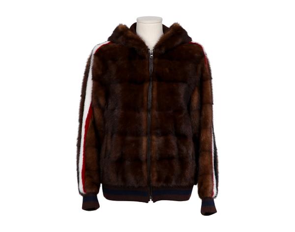 시모네타 라비짜 후드 밍크 재킷 브라운 38